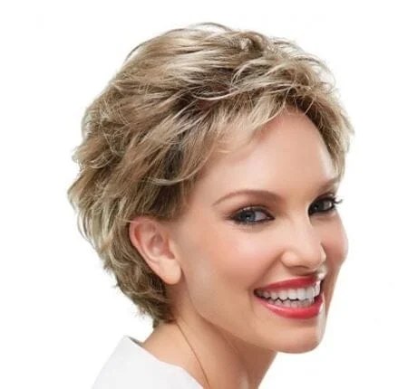 Layered wigs with a high - ponytail optionRobin Petite Wig by Jon Renau