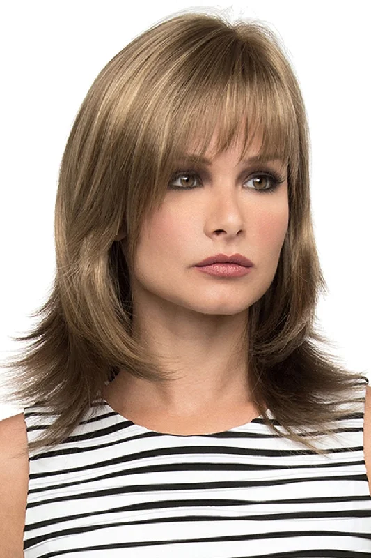 Wig with bangs for promSale - Envy Wigs - Gigi - Color: Chocolate Caramel