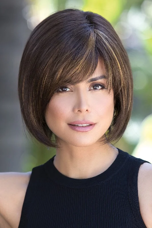 Wig with blunt bangs for a cute and edgy lookSale - Noriko Wigs - Jolie #1662 - Color: Nutmeg-F Wig with blunt bangs for a cute and edgy lookSale - Noriko Wigs - Jolie #1662 - Color: Nutmeg-F