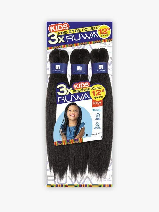 Sensationnel 3X RUWA Pre-Stretched Braid 12" Kids