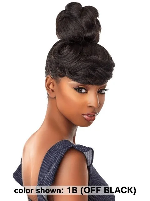 Hair buns for a business meetingSensationnel Instant Bun With Bangs - BRIA