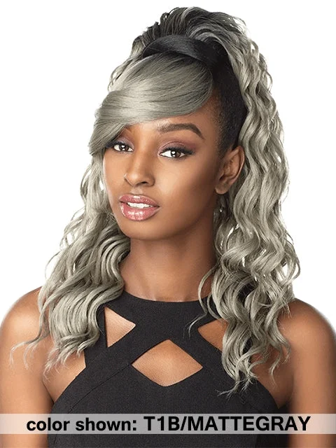 Hair buns for a music festival lookSensationnel Instant Pony Bang Piece & Ponytail - BRIT Hair buns for a music festival lookSensationnel Instant Pony Bang Piece & Ponytail - BRIT