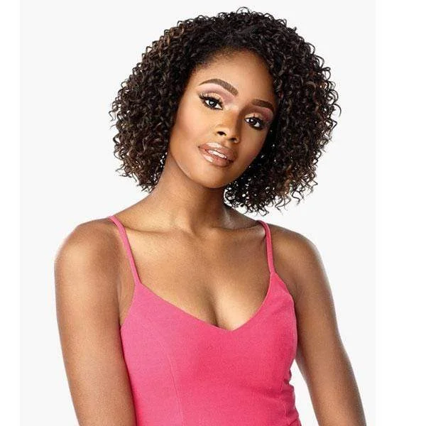 Human - hair half wig for a natural and luxurious feelSensationnel Synthetic Half Wig Instant Weave Drawstring Cap - IWD 10 Human - hair half wig for a natural and luxurious feelSensationnel Synthetic Half Wig Instant Weave Drawstring Cap - IWD 10