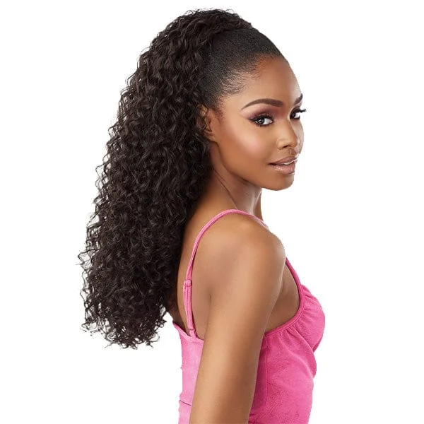 Half wig in a jet - black color for a classic appearanceSensationnel Synthetic Half Wig Instant Weave Drawstring Cap - IWD 15 Half wig in a jet - black color for a classic appearanceSensationnel Synthetic Half Wig Instant Weave Drawstring Cap - IWD 15