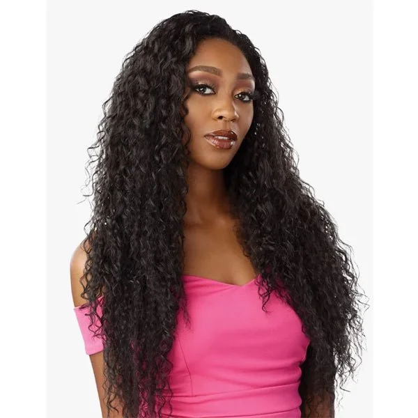 Half wig with a honey - blonde color for a warm and sunny appearanceSensationnel Synthetic Half Wig Instant Weave Drawstring Cap - IWD 20 Half wig with a honey - blonde color for a warm and sunny appearanceSensationnel Synthetic Half Wig Instant Weave Drawstring Cap - IWD 20