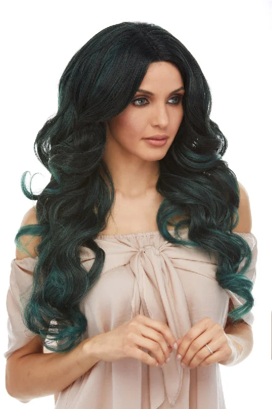 Lace - front curly wig for a seamless hairlineSaga <br>Synthetic Lace Front Wig