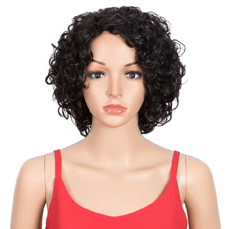 Heat - resistant wavy wig for easy styling at homeRebecca Fashion Short Bouncy Curly Wigs Human Hair for Women Cute Human Hair Bob Wigs Ombre Burgunry blonde Wigs Heat - resistant wavy wig for easy styling at homeRebecca Fashion Short Bouncy Curly Wigs Human Hair for Women Cute Human Hair Bob Wigs Ombre Burgunry blonde Wigs
