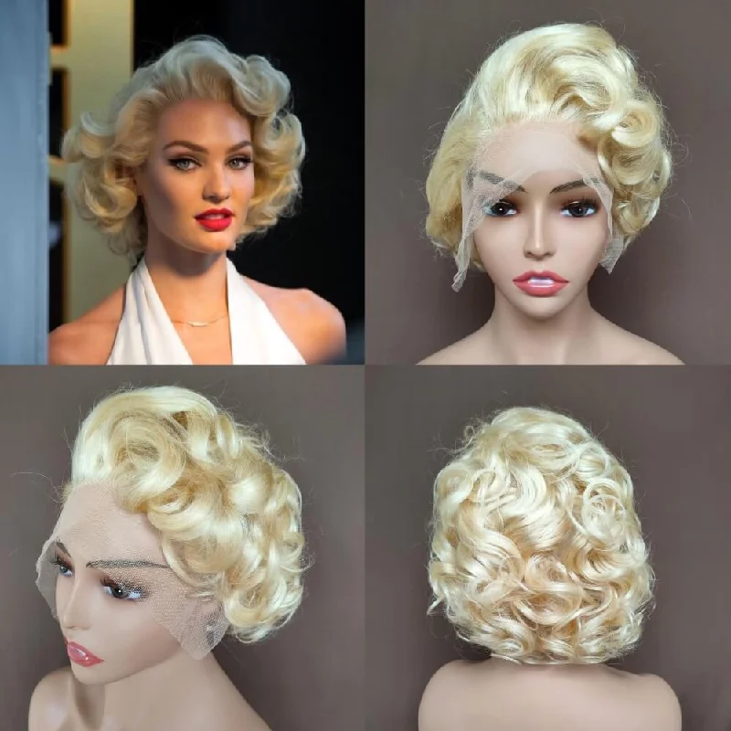 Elf wig for a fairy - themed photoshootSide Part Curly Pixie Cut Wig Blonde Brazilian Hair for African American Elf wig for a fairy - themed photoshootSide Part Curly Pixie Cut Wig Blonde Brazilian Hair for African American