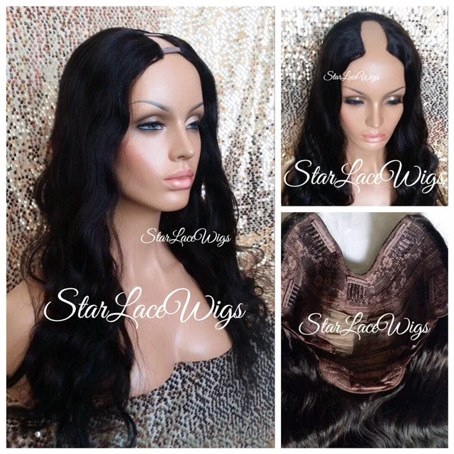 U - shaped wig for a modern and edgy styleStock Human Hair U-Part Wig