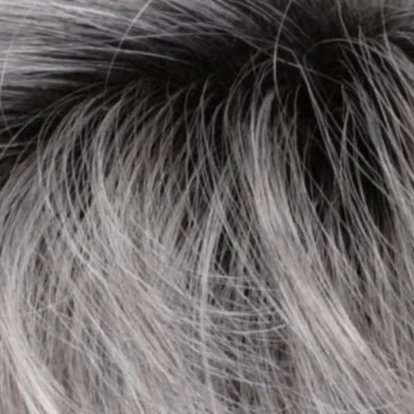 CHROMERT1B Gray and White 25% Medium Brown Blend with Off Black Roots