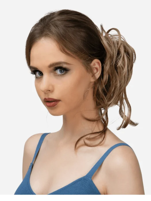 Side - swept bang wig pieces for a stylish touchLayered Synthetic Wrap By imwigs®