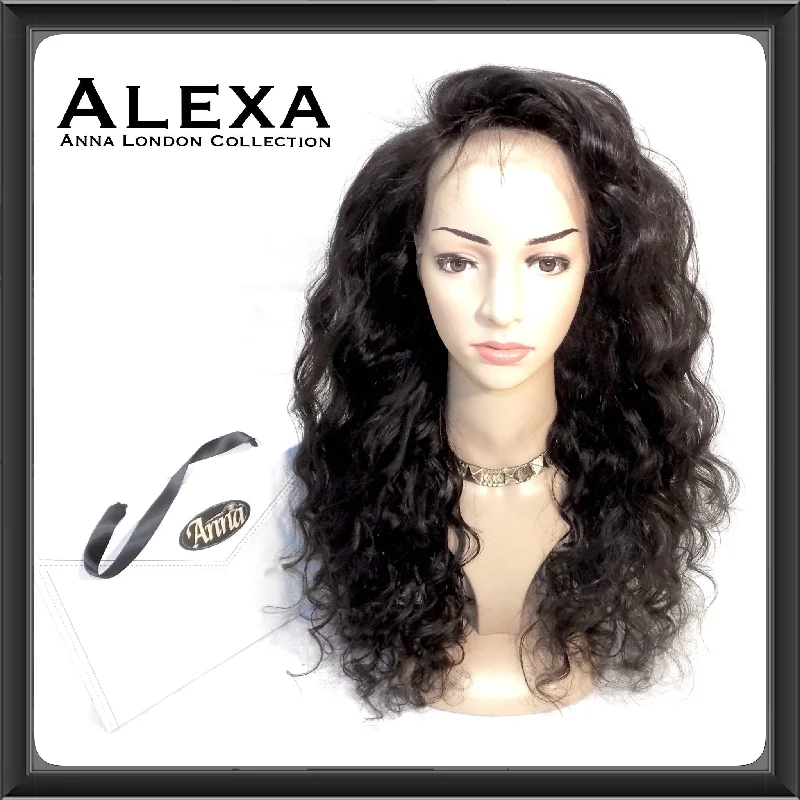 Curly wig in a platinum - blonde color for a bold and trendy lookThe Alexa Unit