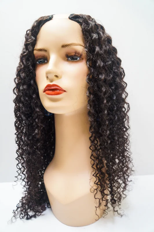 U - shaped wig for a stage performanceTight Curly U-Part Remy Wig