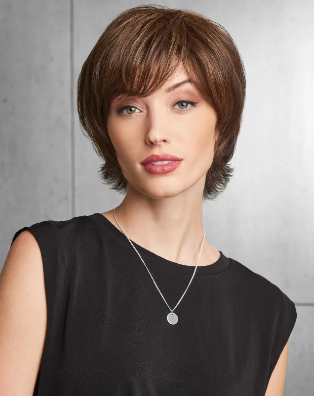Synthetic short wig with a natural - looking shineTop it off with Fringe Topper by Hairdo | Heat Friendly Synthetic Hair Synthetic short wig with a natural - looking shineTop it off with Fringe Topper by Hairdo | Heat Friendly Synthetic Hair