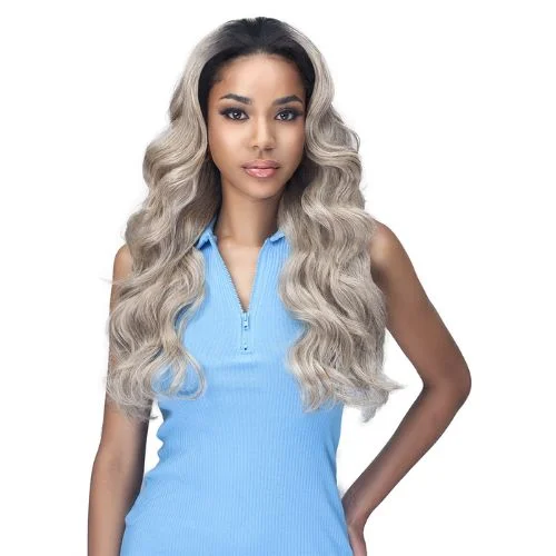 Half wig with a wispy fringe for a soft and feminine lookTreasa - MOGFC024- Human Hair Blend Half Wig By Bobbi Boss Half wig with a wispy fringe for a soft and feminine lookTreasa - MOGFC024- Human Hair Blend Half Wig By Bobbi Boss