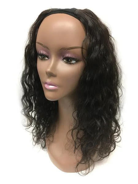 U - shaped wig for cosplay of anime charactersU Part Deep Bodywave 18"