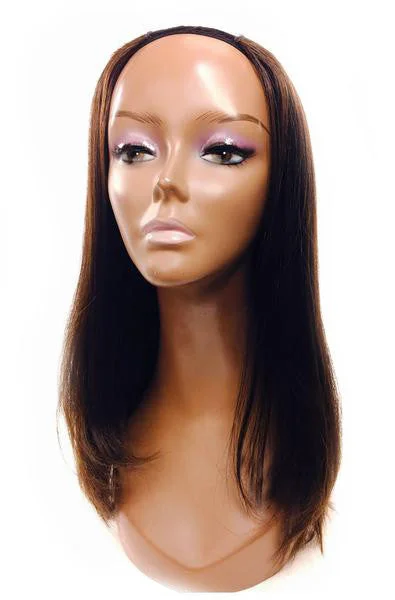 U - shaped wig with a side - partU Part Yaki Straight 18"