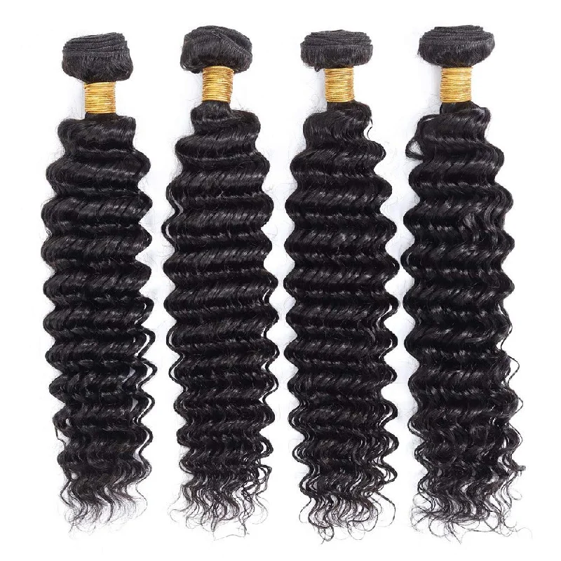 Wavy wig with a water - wave texture for a unique and stylish choiceVirgin Human Hair Curly Deep Wave Bundles 100% Unprocessed Wavy wig with a water - wave texture for a unique and stylish choiceVirgin Human Hair Curly Deep Wave Bundles 100% Unprocessed