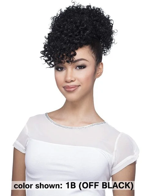 Twisted hair buns for added textureVivica A Fox Bang & Bun Drawstring - BPB POP