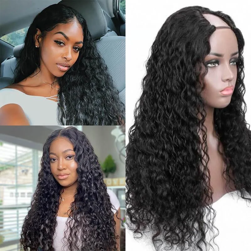 U - shaped wig for a role - playing game characterWithme Hair U Part Wigs Brazilian Human Virgin Hair Water Wave U - shaped wig for a role - playing game characterWithme Hair U Part Wigs Brazilian Human Virgin Hair Water Wave