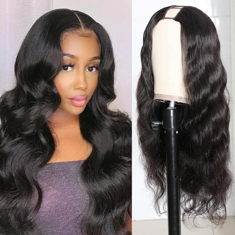 U - shaped wig for a beach - vacation lookWithme Hair U-Part Wigs Brazilian Human Virgin Wig Body Wave U - shaped wig for a beach - vacation lookWithme Hair U-Part Wigs Brazilian Human Virgin Wig Body Wave