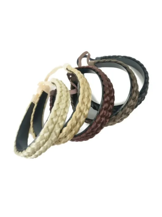 Wig pieces for a senior citizen's eventWomen's Synthetic Elastic Headbands braid Braided Style Hairpin Hairband Wig pieces for a senior citizen's eventWomen's Synthetic Elastic Headbands braid Braided Style Hairpin Hairband