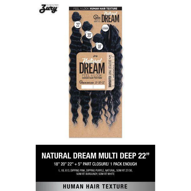 Clip - in hair extensions with a pre - bleZury Natural Dream Multi Deep Wave, 18" 20" 22" - Synthetic Bundles Clip - in hair extensions with a pre - bleZury Natural Dream Multi Deep Wave, 18" 20" 22" - Synthetic Bundles