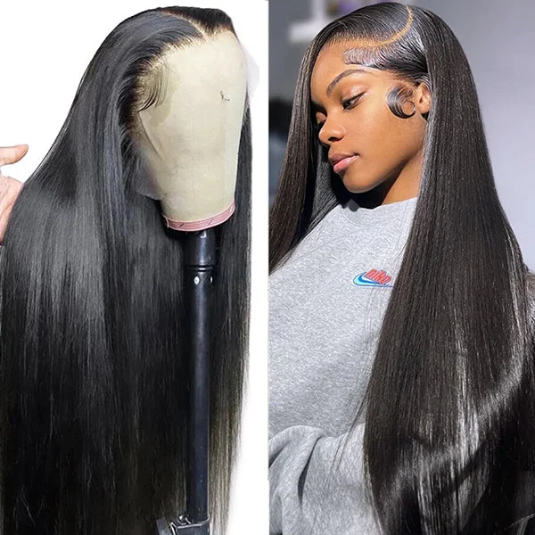 13x6 HD Transparent Lace Front Wigs Pre Plucked 200% Density Glueless Straight Human Hair Wigs 13x6 HD Transparent Lace Front Wigs Pre Plucked 200% Density Glueless Straight Human Hair Wigs