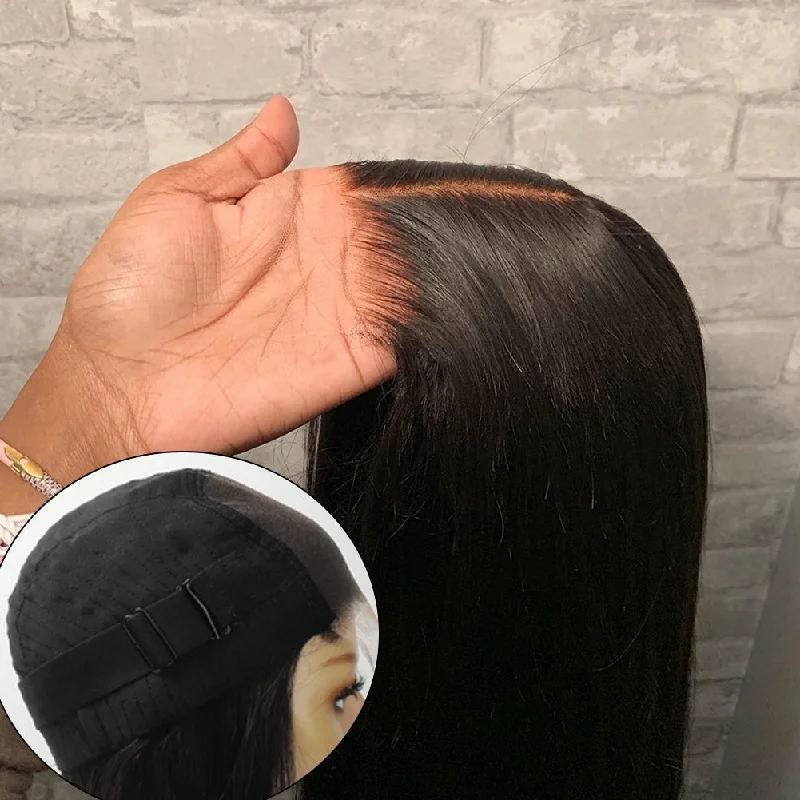 BEEOS Wear and Go Glueless Wigs Elastic Band 5x5 SKINLIKE Real HD Lace Closure Wig, 180% Density Pre Plucked Bleached Knots Straight Virgin Human Hair Ready to Wear Wigs No Glue AM22 BEEOS Wear and Go Glueless Wigs Elastic Band 5x5 SKINLIKE Real HD Lace Closure Wig, 180% Density Pre Plucked Bleached Knots Straight Virgin Human Hair Ready to Wear Wigs No Glue AM22