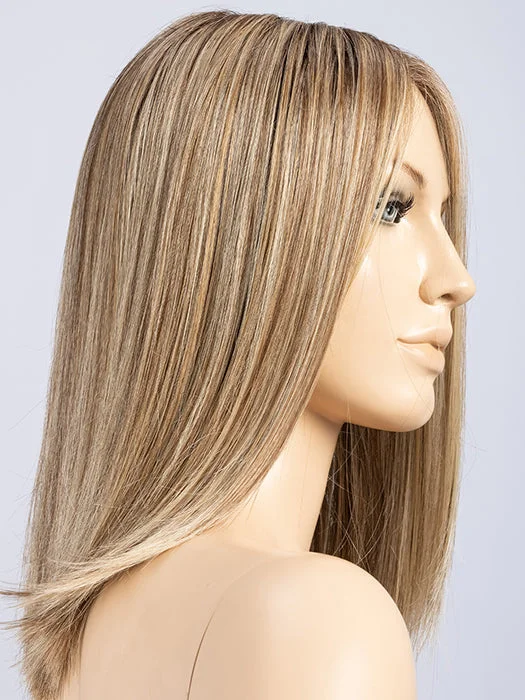 Bernstein Rooted | Light Brown base with subtle Light Honey Blonde & Light Butterscotch Blonde Highlights & Dark Roots