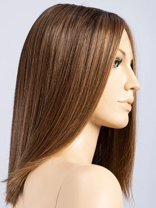 Chocolate Rooted | Medium to Dark Brown base with Light Reddish Brown Highlights and Dark Roots