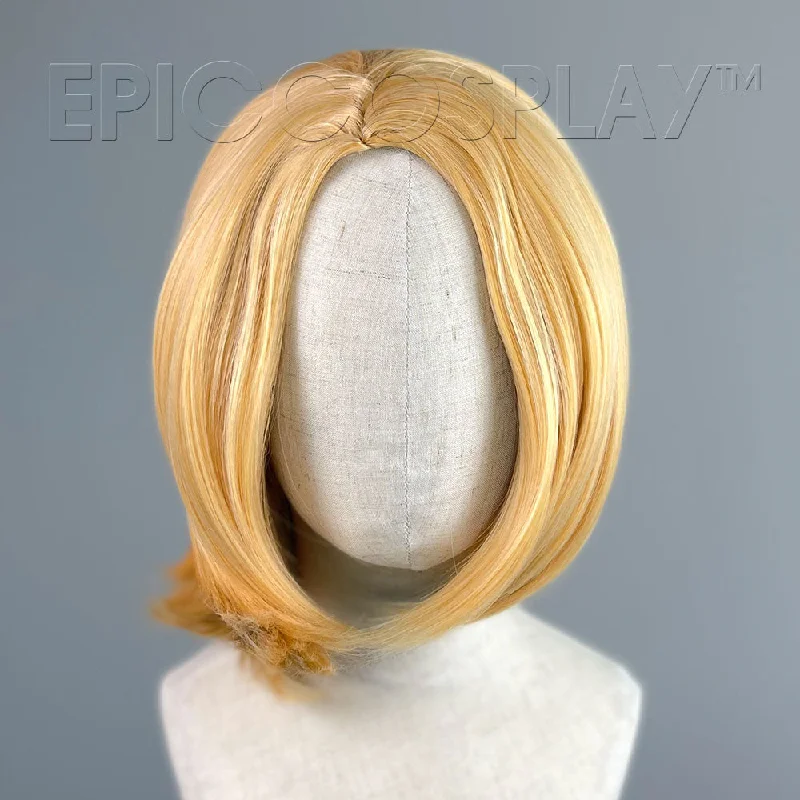 Synthetic medium - length wig with a natural - looking textureHelen - Butterscotch Blonde Wig Synthetic medium - length wig with a natural - looking textureHelen - Butterscotch Blonde Wig