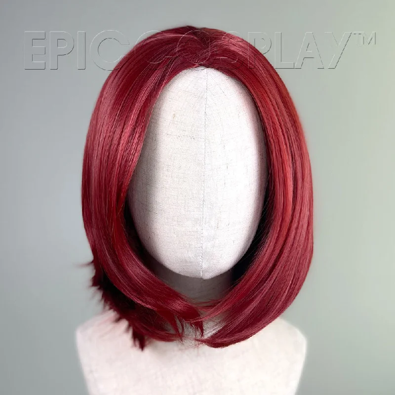 Adjustable - cap medium - length wig for a comfortable fitHelen - Dark Red Wig