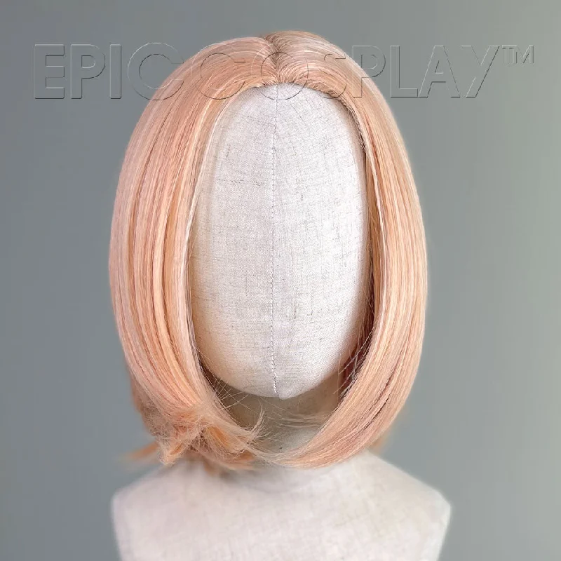 Medium - length wig with a silk - base cap for a comfortable and smooth feelHelen - Peach Blonde Wig Medium - length wig with a silk - base cap for a comfortable and smooth feelHelen - Peach Blonde Wig