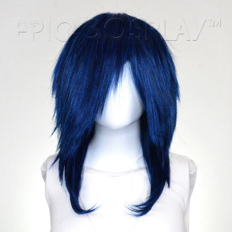 Medium - length wig with a 180 - density for a full and thick appearanceHelios - Blue Black Fusion Wig Medium - length wig with a 180 - density for a full and thick appearanceHelios - Blue Black Fusion Wig