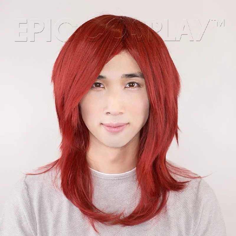 Medium - length wig with a middle - part for a classic and elegant styleHelios - Dark Red Wig Medium - length wig with a middle - part for a classic and elegant styleHelios - Dark Red Wig