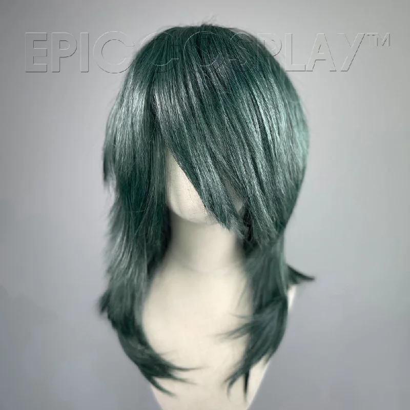 Medium - length wig with a wispy fringe for a soft and feminine lookHelios - Forest Green Mix Wig Medium - length wig with a wispy fringe for a soft and feminine lookHelios - Forest Green Mix Wig