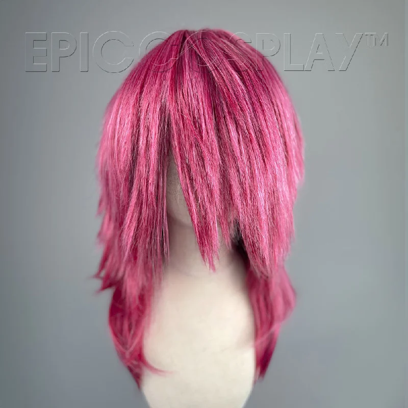 Medium - length wig with a silk - base cap for a comfortable and smooth feelHelios - Raspberry Pink Mix Wig Medium - length wig with a silk - base cap for a comfortable and smooth feelHelios - Raspberry Pink Mix Wig