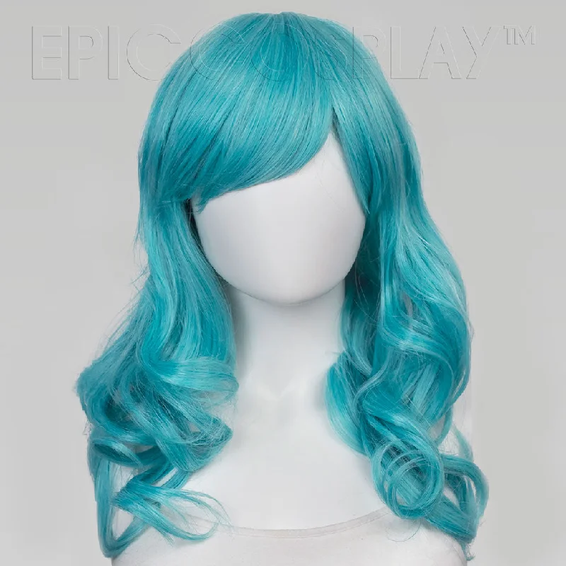 Medium - length wig in a jet - black color for a classic appearanceHestia - Anime Blue Mix Wig Medium - length wig in a jet - black color for a classic appearanceHestia - Anime Blue Mix Wig