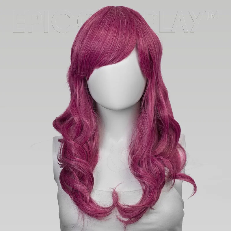 Medium - length wig with a side - part for a more flattering lookHestia - Raspberry Pink Mix