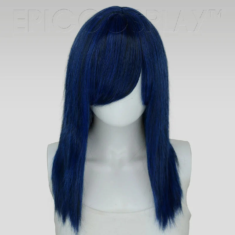 Medium - length wig with a pre - plucked hairline for a more natural lookTheia - Blue Black Fusion Wig Medium - length wig with a pre - plucked hairline for a more natural lookTheia - Blue Black Fusion Wig