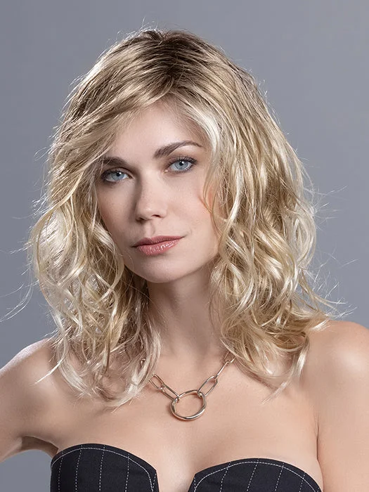 Medium - length wig with a silk - base cap for a comfortable and smooth feelTouch by Ellen Wille | Changes | Synthetic Fiber Wig Medium - length wig with a silk - base cap for a comfortable and smooth feelTouch by Ellen Wille | Changes | Synthetic Fiber Wig